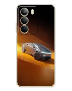 Чехол для Realme C71 с картинкой «Cybertruck в пустыне»