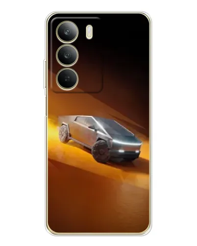 Чехол для Realme C71 с картинкой «Cybertruck в пустыне»
