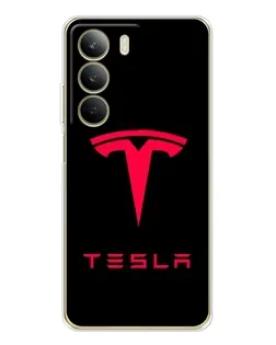 Чехол для Realme C71 с картинкой «Tesla Red Logo»