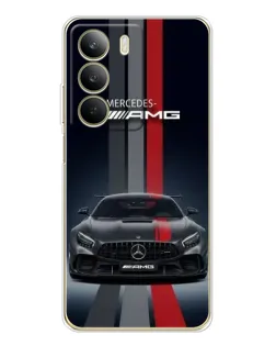 Чехол для Realme C71 с картинкой «Mercedes — белый карбон» Чехол для Realme C71 с картинкой «Mercedes — белый карбон»