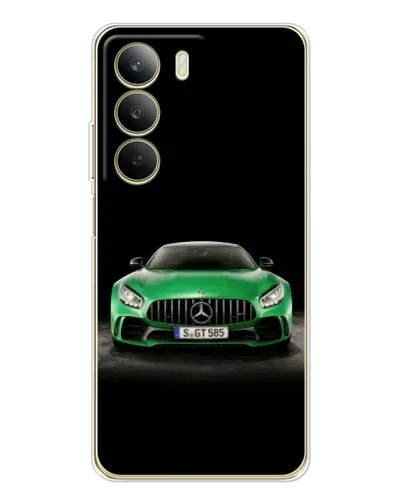 Чехол для Realme C71 с картинкой «Mercedes — неоновый лого»