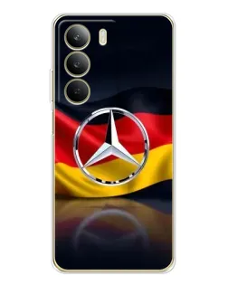 Чехол для Realme C71 с картинкой «Mercedes — флаг Германии»