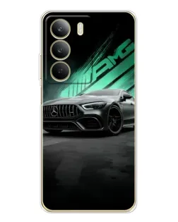 Чехол для Realme C71 с картинкой «Темный Mercedes AMG»