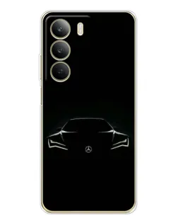 Чехол для Realme C71 с картинкой «Mercedes — силуэт авто» Чехол для Realme C71 с картинкой «Mercedes — силуэт авто»