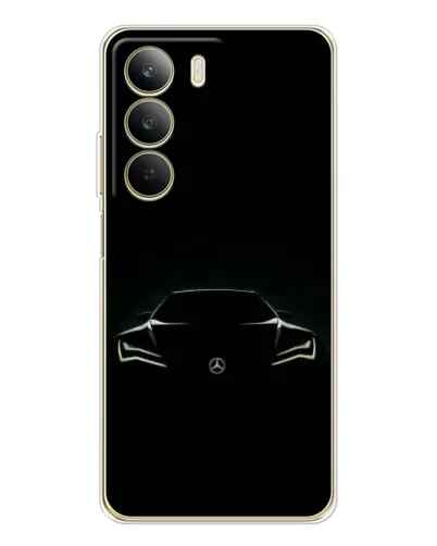 Чехол для Realme C71 с картинкой «Mercedes — силуэт авто» Чехол для Realme C71 с картинкой «Mercedes — силуэт авто»