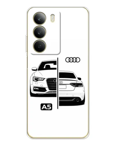 Чехол для Realme C71 с картинкой «Audi — контрастный дизайн»