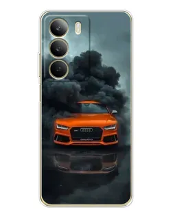 Чехол для Realme C71 с картинкой «Audi в облаках дыма»