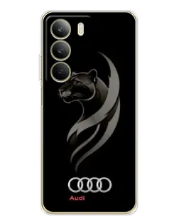 Чехол для Realme C71 с картинкой «Графика — пантера и Audi»