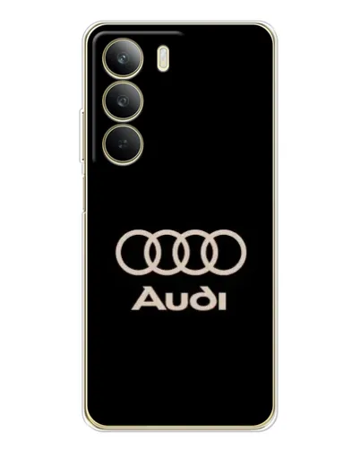 Чехол для Realme C71 с картинкой «Audi — золотой логотип»