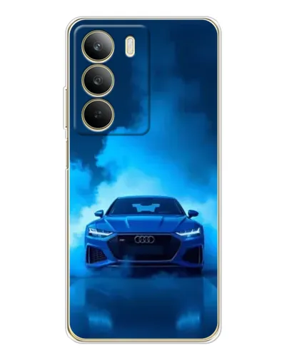 Чехол для Realme C71 с картинкой «Audi — голубая энергия»