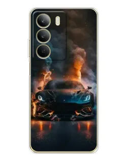 Чехол для Realme C71 с картинкой «Lamborghini дымная эстетика»