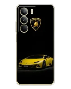 Чехол для Realme C71 с картинкой «Lamborghini желтый акцент»