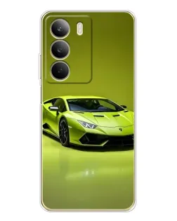 Чехол для Realme C71 с картинкой «Салатовый Lamborghini Huracan»