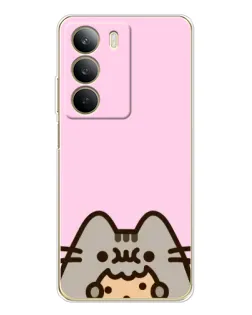 Чехол для Realme C71 с картинкой «Pusheen и печенье»