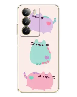 Чехол для Realme C71 с картинкой «Pusheen трио»