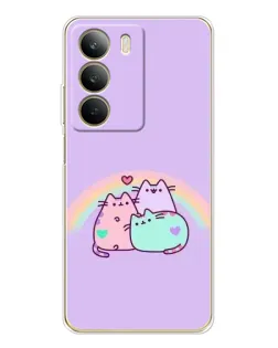 Чехол для Realme C71 с картинкой «Радужные Пушины»