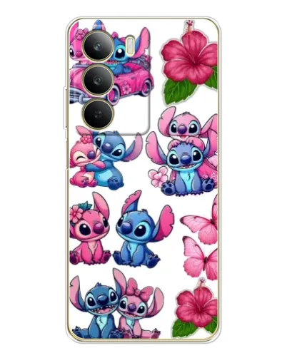 Чехол для Realme C71 с картинкой «Стикеры Stitch и Angel»