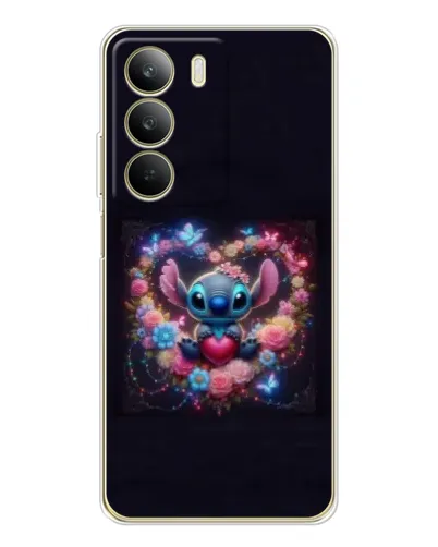 Чехол для Realme C71 с картинкой «Stitch в цветах»