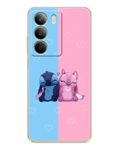 Чехол для Realme C71 с картинкой «Stitch и Angel Love»
