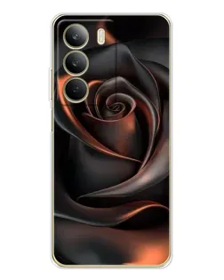 Чохол для Realme C71 з картинкою «Шовкова чорна троянда»