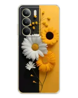 Чохол для Realme C71 з картинкою «Соняшник та ромашка»