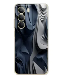 Чохол для Realme C71 з картинкою «Об'ємні сині складки»