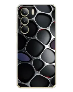 Чохол для Realme C71 з картинкою «Об'ємна темна решітка»