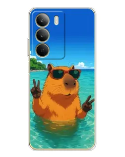 Чехол для Realme C71 с картинкой «Морская капибара»