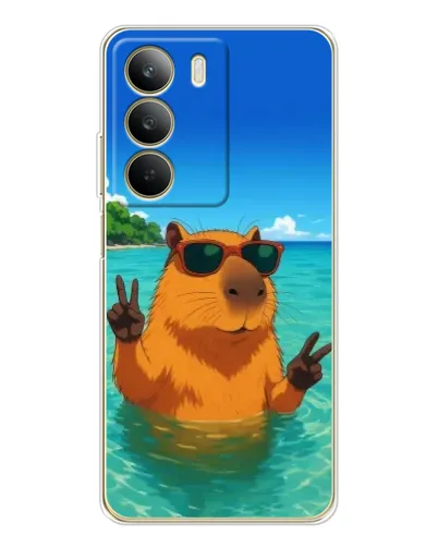 Чехол для Realme C71 с картинкой «Морская капибара»