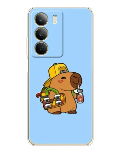 Чехол для Realme C71 с картинкой «Капибара на скейте»