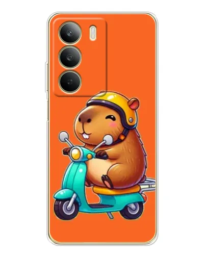 Чехол для Realme C71 с картинкой «Капибара на скутере»