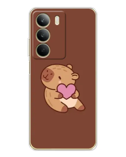 Чехол для Realme C71 с картинкой «Капибара с сердцем»