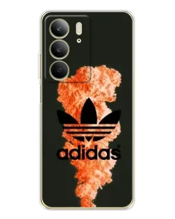 Чехол для Realme C73 5G с картинкой «Оранжевый дым Adidas»