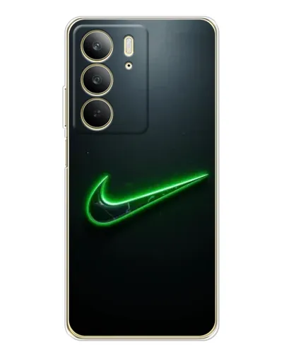 Чехол для Realme C73 5G с картинкой «Неоновый контур Nike»