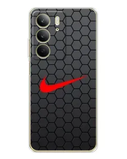 Чохол для Realme C73 5G з картинкою «Nike — карбонова сітка»