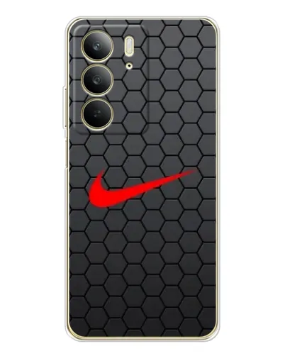 Чехол для Realme C73 5G с картинкой «Nike — карбоновая сетка»