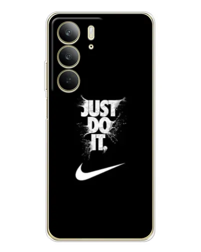Чехол для Realme C73 5G с картинкой «Текстовый принт Nike»