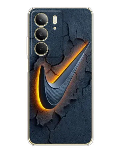 Чехол для Realme C73 5G с картинкой «Объемный логотип Найк»