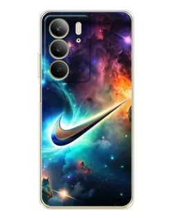Чохол для Realme C73 5G з картинкою «Космічний Nike Swoosh»