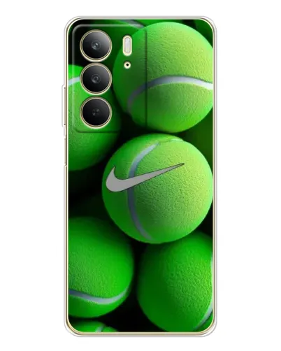 Чехол для Realme C73 5G с картинкой «Теннисные мячи Найк»