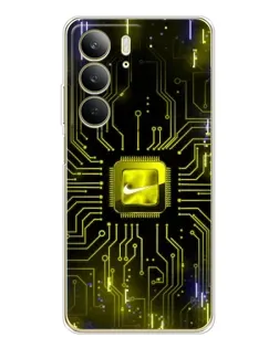 Чохол для Realme C73 5G з картинкою «Nike — золота іскра»
