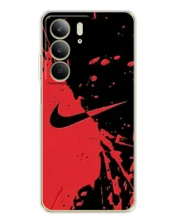 Чохол для Realme C73 5G з картинкою «Червоні бризки Nike»