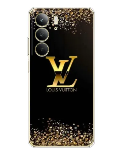 Чехол для Realme C73 5G с картинкой «LV — золотые искры»
