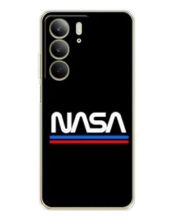 Чехол для Realme C73 5G с картинкой «NASA — классика Red Blue»
