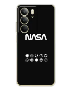 Чехол для Realme C73 5G с картинкой «NASA — технический принт» Чехол для Realme C73 5G с картинкой «NASA — технический принт»