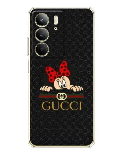 Чехол для Realme C73 5G с картинкой «Минни Маус Gucci — черный»