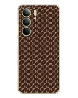 Чехол для Realme C73 5G с картинкой «Gucci — шоколадная сетка»