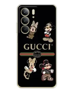 Чехол для Realme C73 5G с картинкой «Gucci — герои Disney и монограмма»