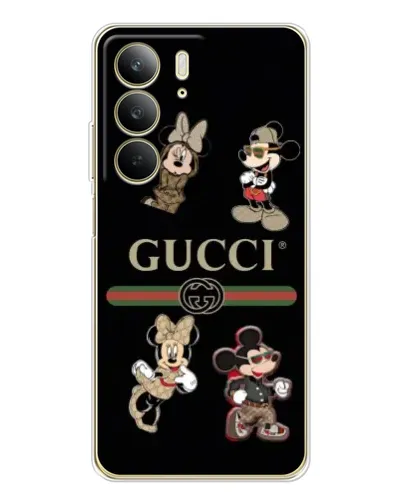 Чехол для Realme C73 5G с картинкой «Gucci — герои Disney и монограмма» Чехол для Realme C73 5G с картинкой «Gucci — герои Disney и монограмма»