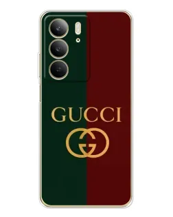 Чехол для Realme C73 5G с картинкой «Gucci — темно-зеленый градиент»